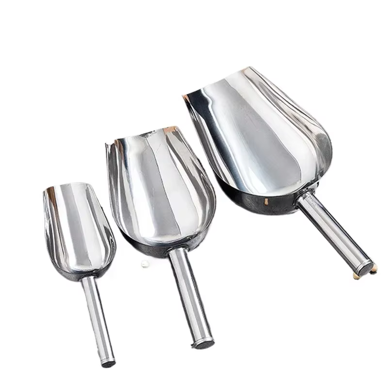 Cuillère à glaçons en acier inoxydable, Bar Buffet fête cuisine épices bonbons farine noix cuillère produits secs pelle accessoires de cuisine