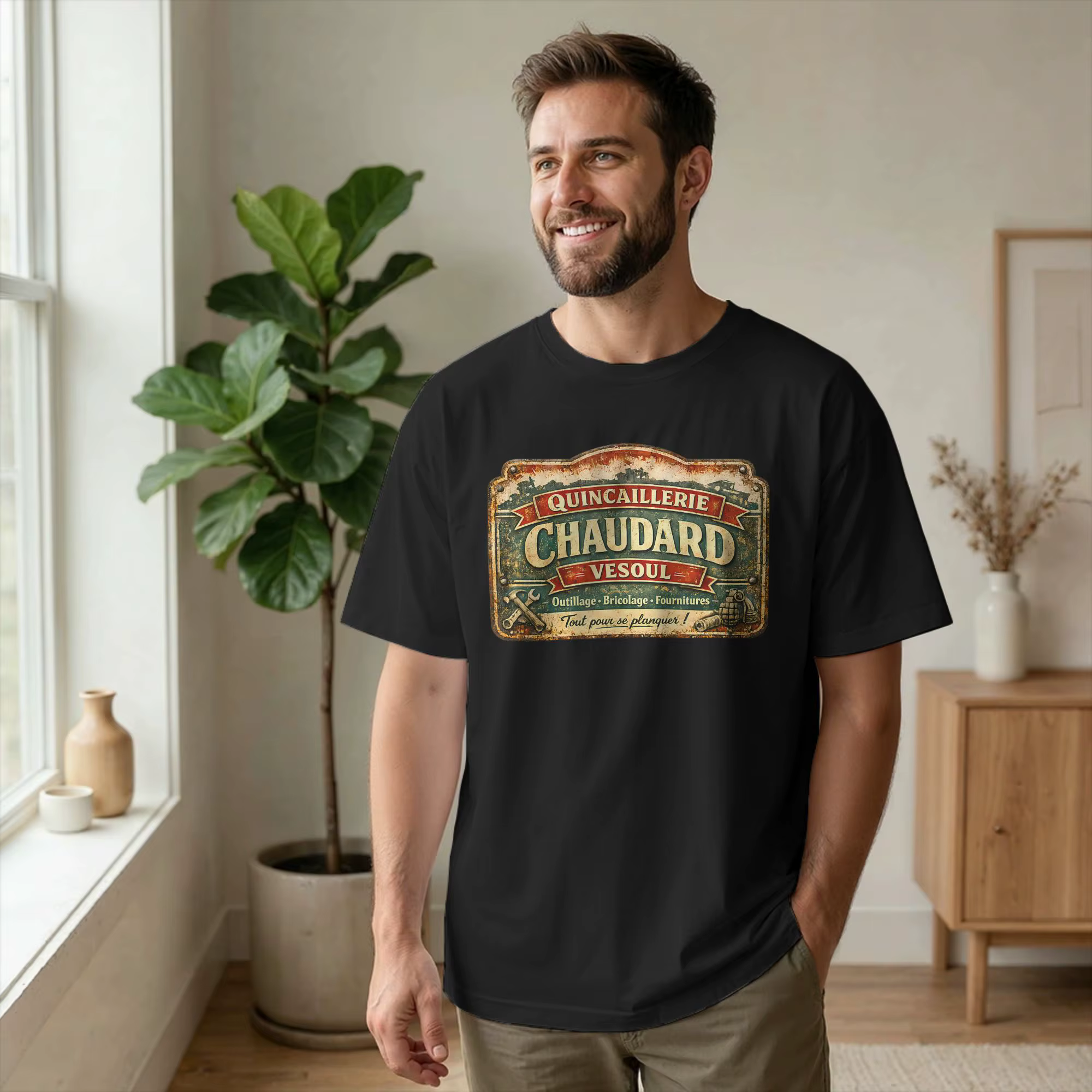 T-shirts vintage Quincaillerie Chaudard Vesoul pour hommes