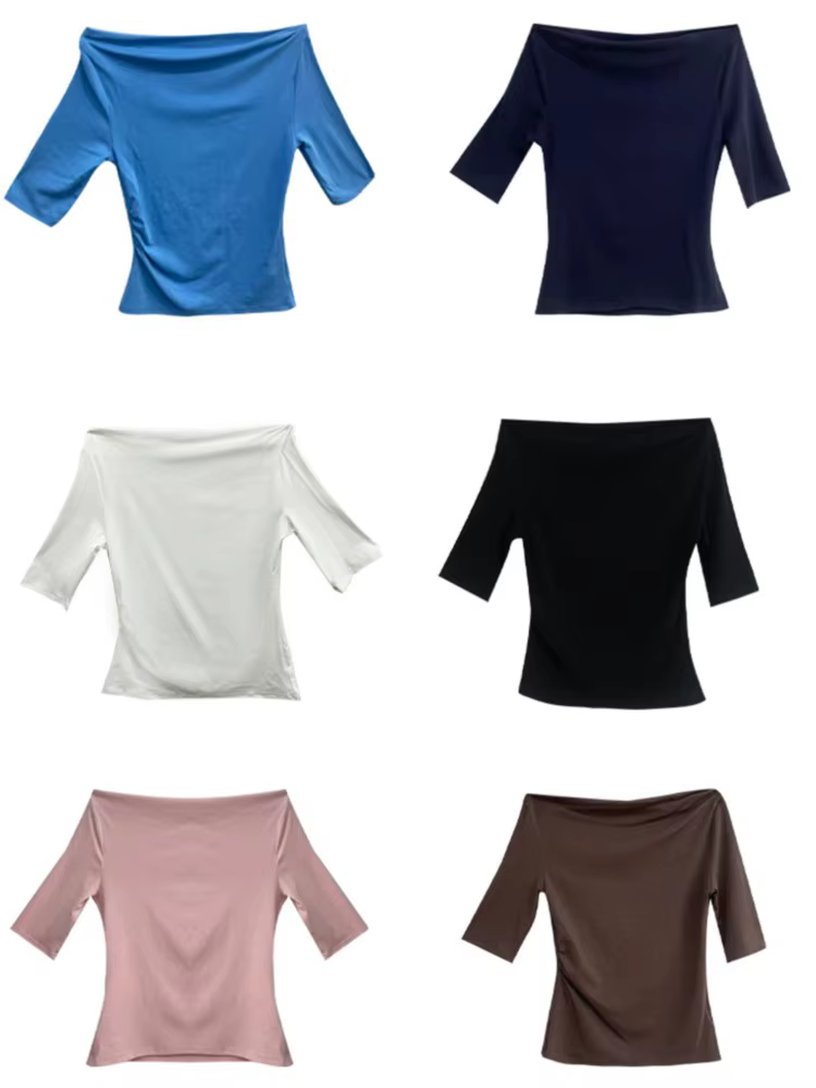 T-shirts à manches courtes bleu électrique pour femmes
