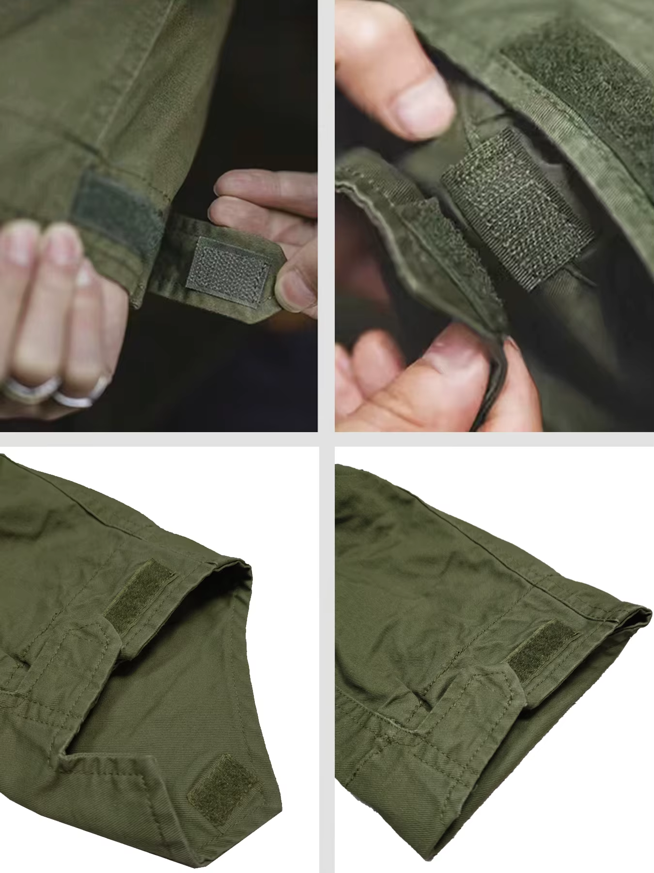 Veste de terrain M65, veste militaire pour hommes, veste rétro à col multi-poches avec fermeture éclair, 100% coton