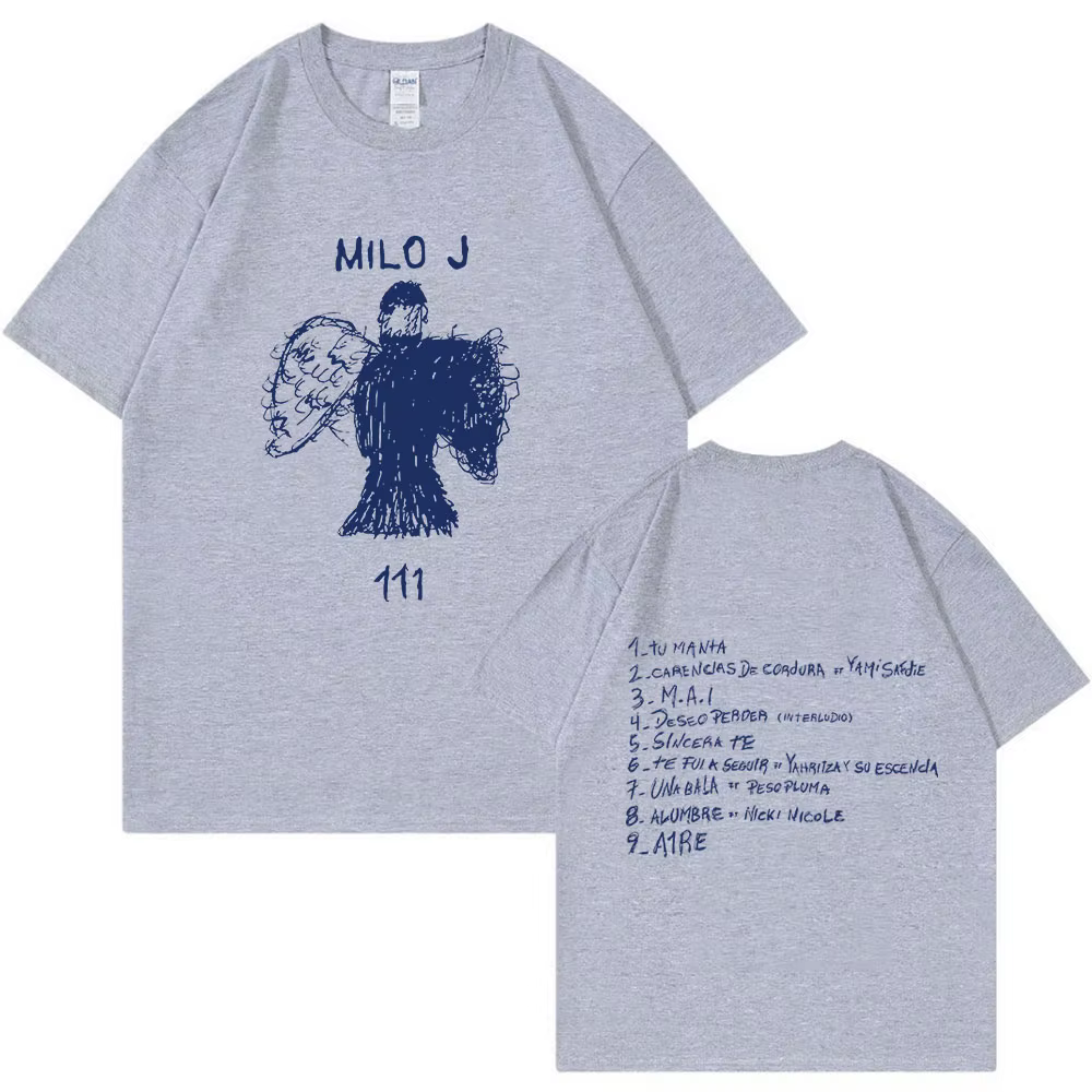 Rappeur Milo J Tour T-shirt 111 Album Merch T-Shirts hommes femmes mode Hip Hop manches courtes
