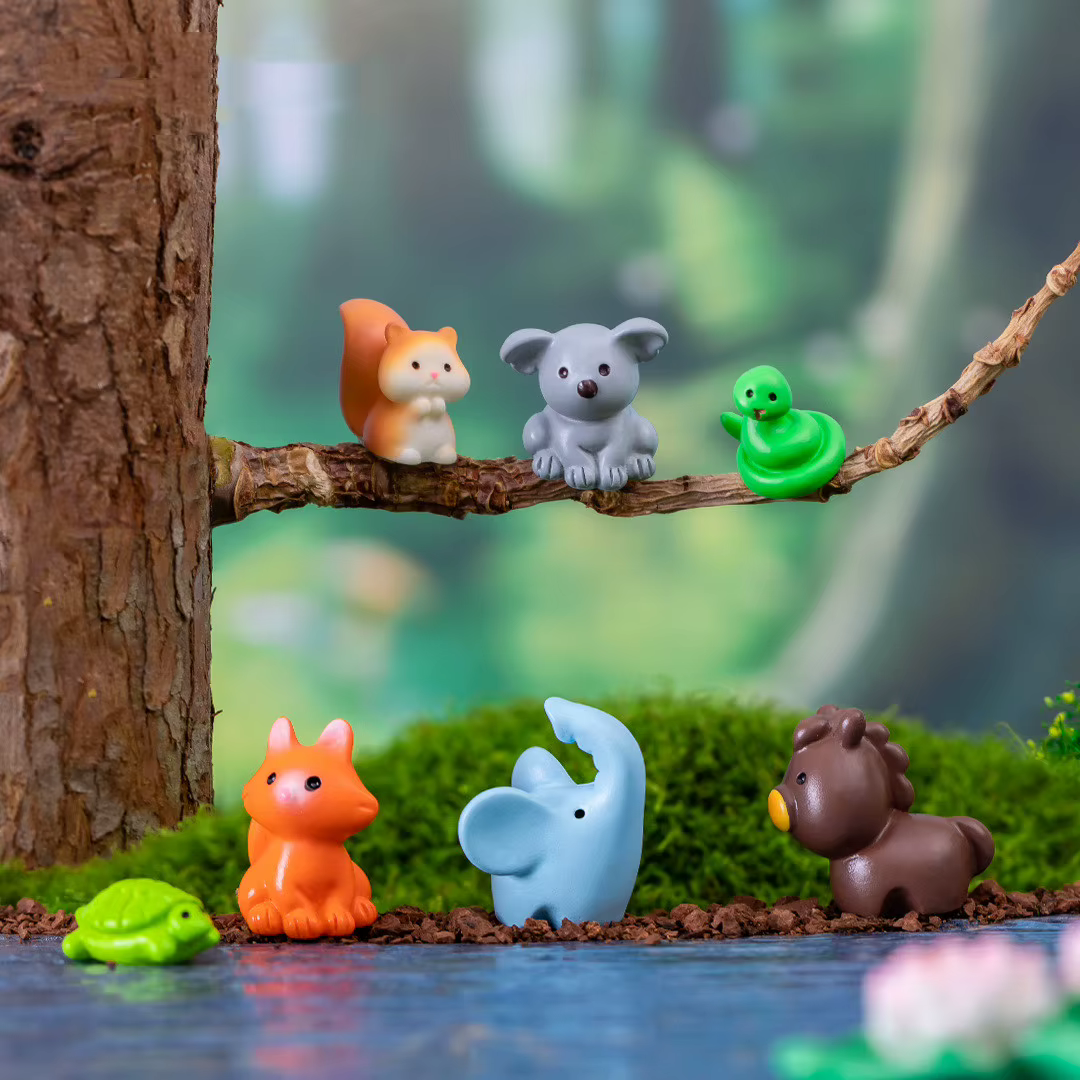 17 types de figurines décoratives d'animaux mignons