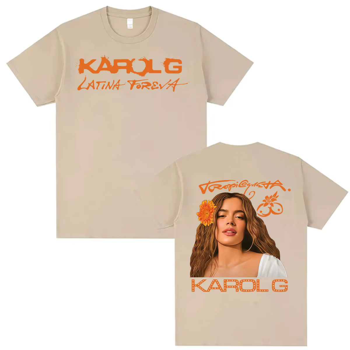 T-shirt de la tournée d'album Tropicoqueta 2026 de la chanteuse Karol G