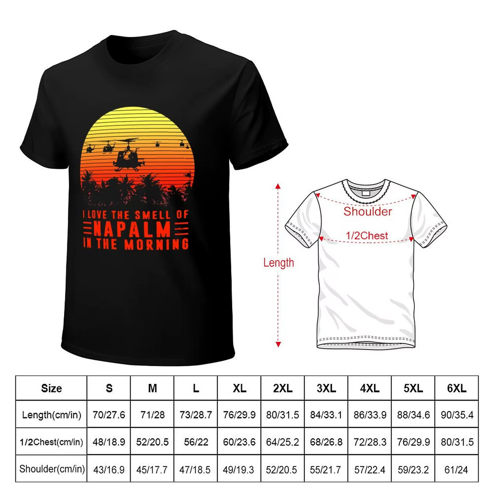 J'aime l'odeur de Napalm au matin T-Shirt-Vintage T-Shirt Anime