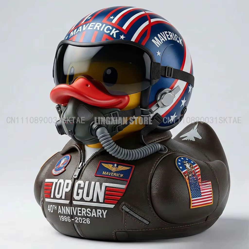 Canard en caoutchouc militaire Top Gun 40e anniversaire Maverick Pilot Duck