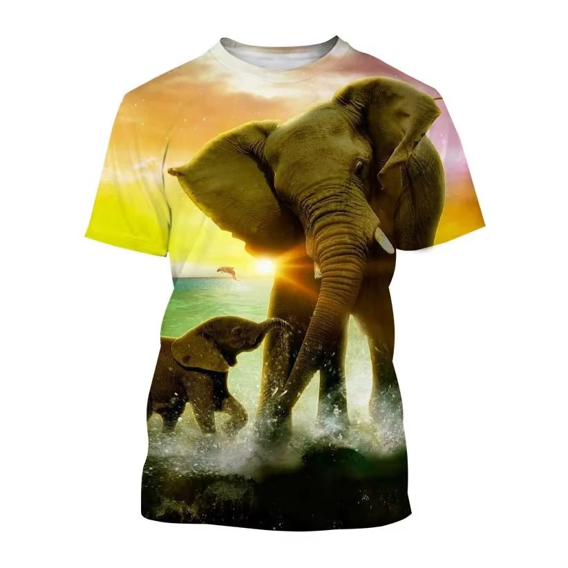 T-shirt à manches courtes et col rond pour homme