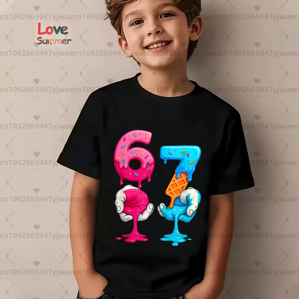 T-shirt Meme 67 pour enfants