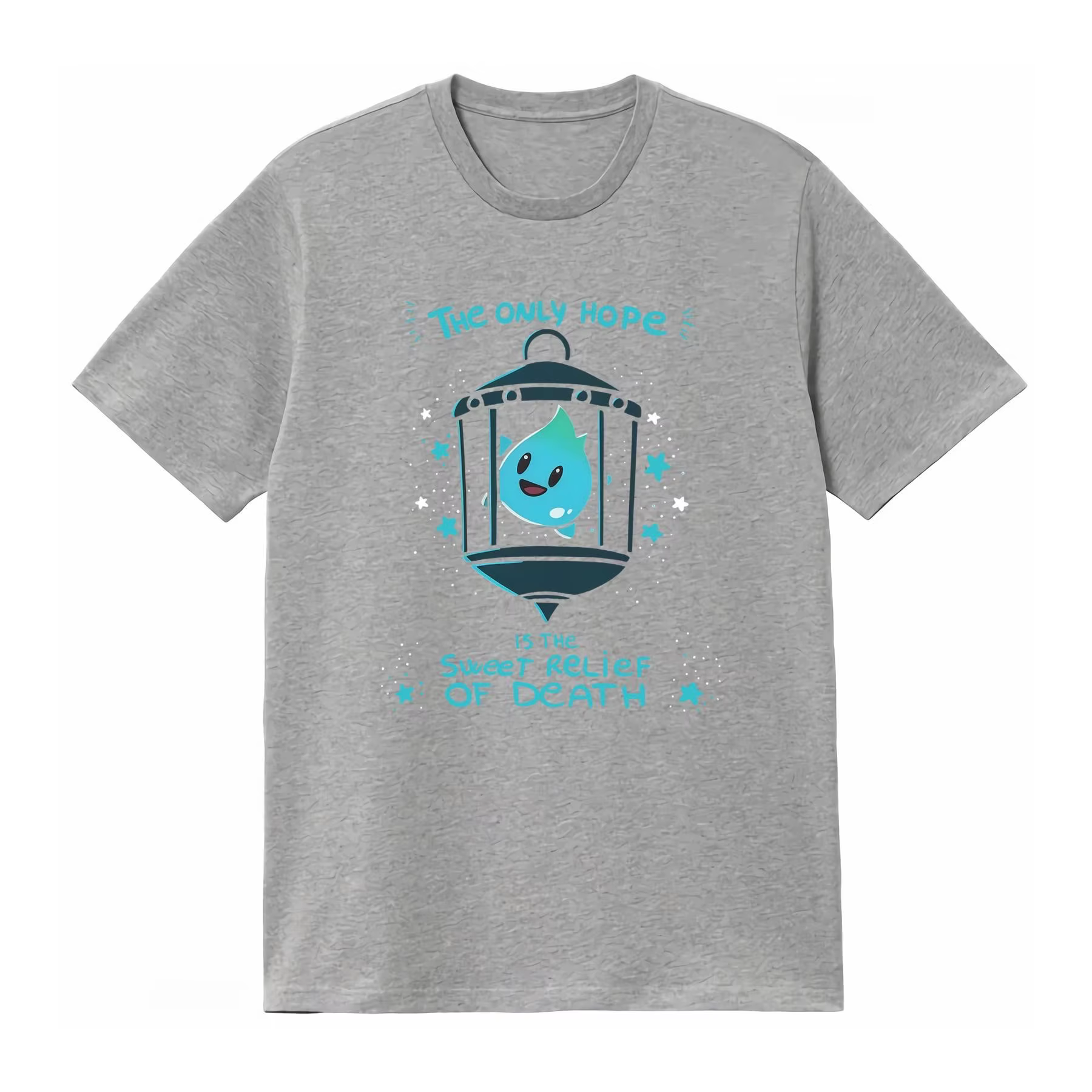 T-shirt Lumalee « L'unique espoir est la douceur de la délivrance de la mort » avec motif lune et étoile