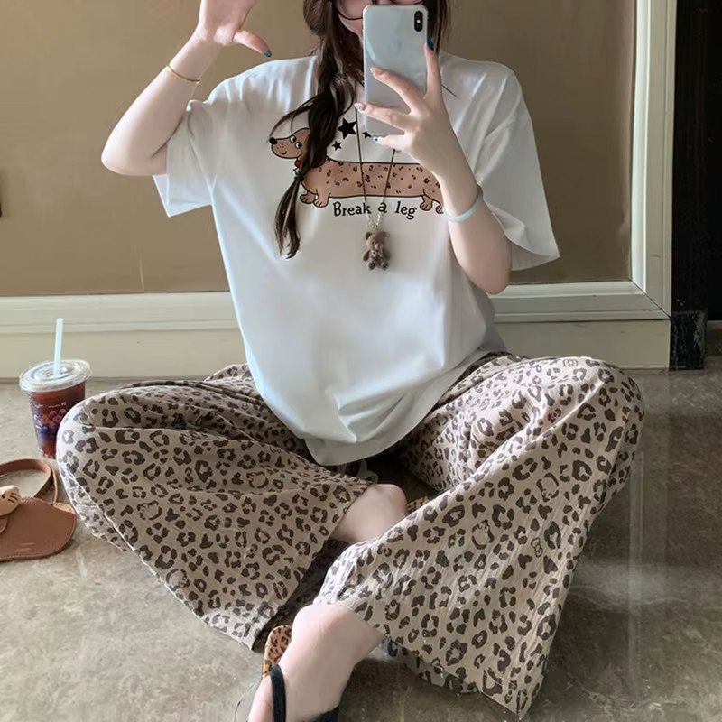 Nouveau pantalon imprimé léopard pour femme