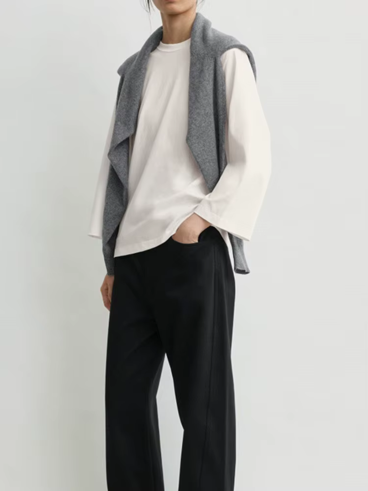 T-shirt brodé à manches trois-quarts pour femme
