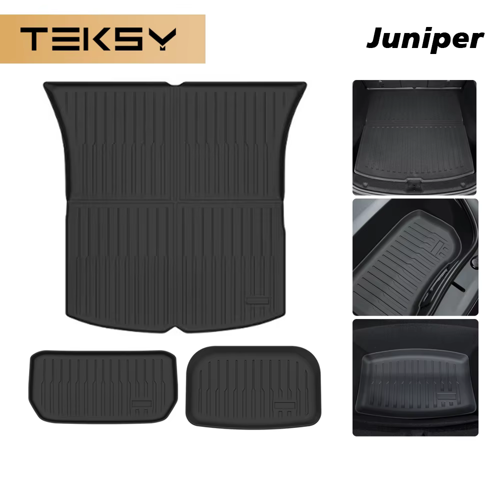 TEKSY Pour Tesla Nouveau Modèle Y 2026 2025 Juniper Tapis de coffre avant et arrière en TPE