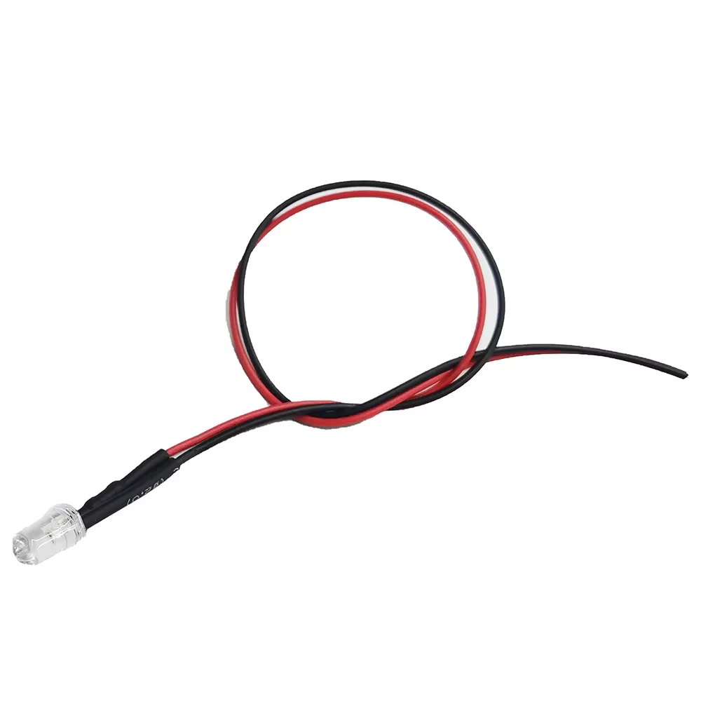 Lot de 20, 50 ou 100 ampoules LED pré-câblées de 20 cm, 3 mm ou 5 mm, diodes électroluminescentes pré-câblées pour la décoration DIY à domicile, DC12V