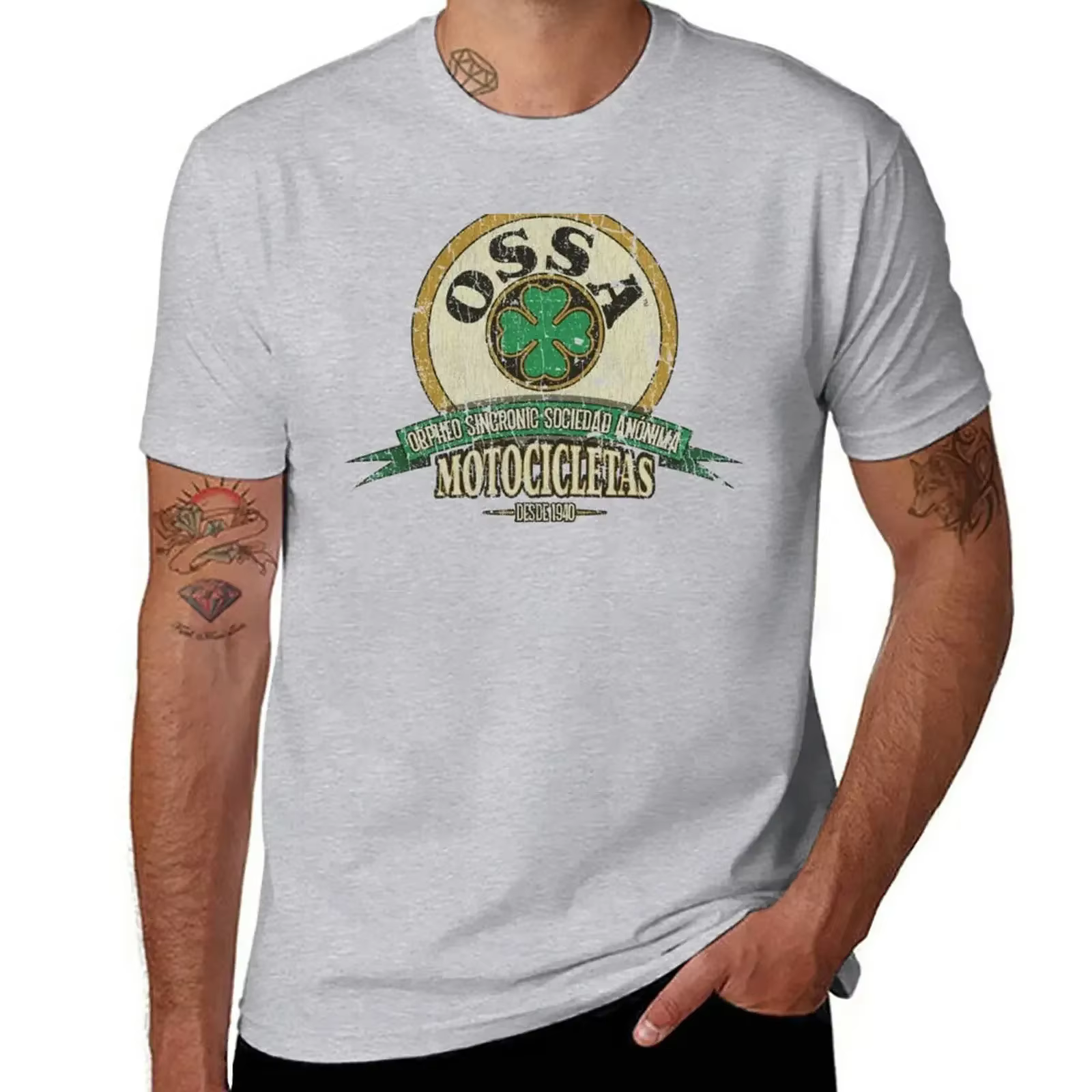 OSSA Motocicletas 1940 T-Shirt vêtements esthétiques hauts d'été fan de sport t-shirts