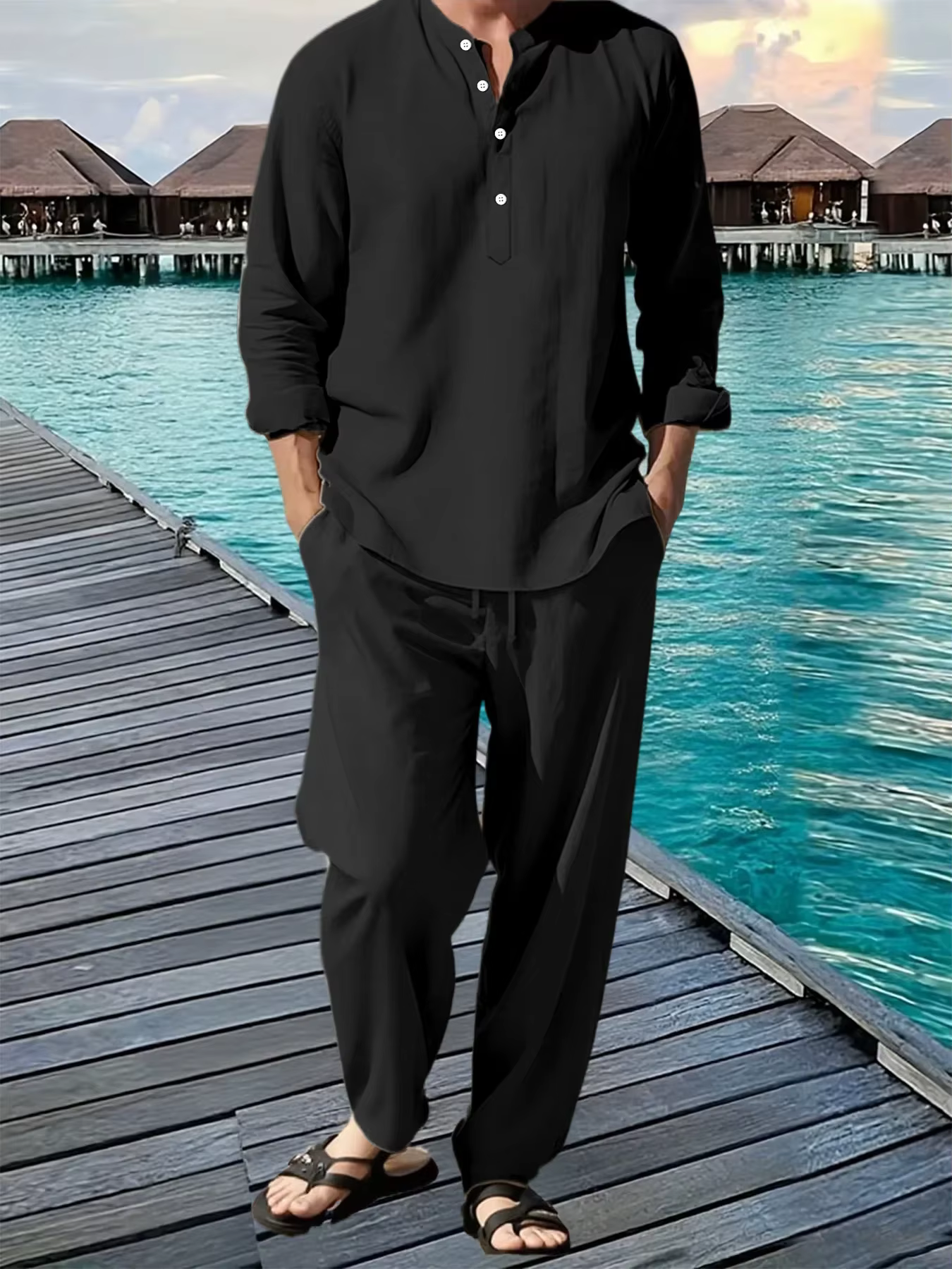 Costume chemise et pantalon pour hommes