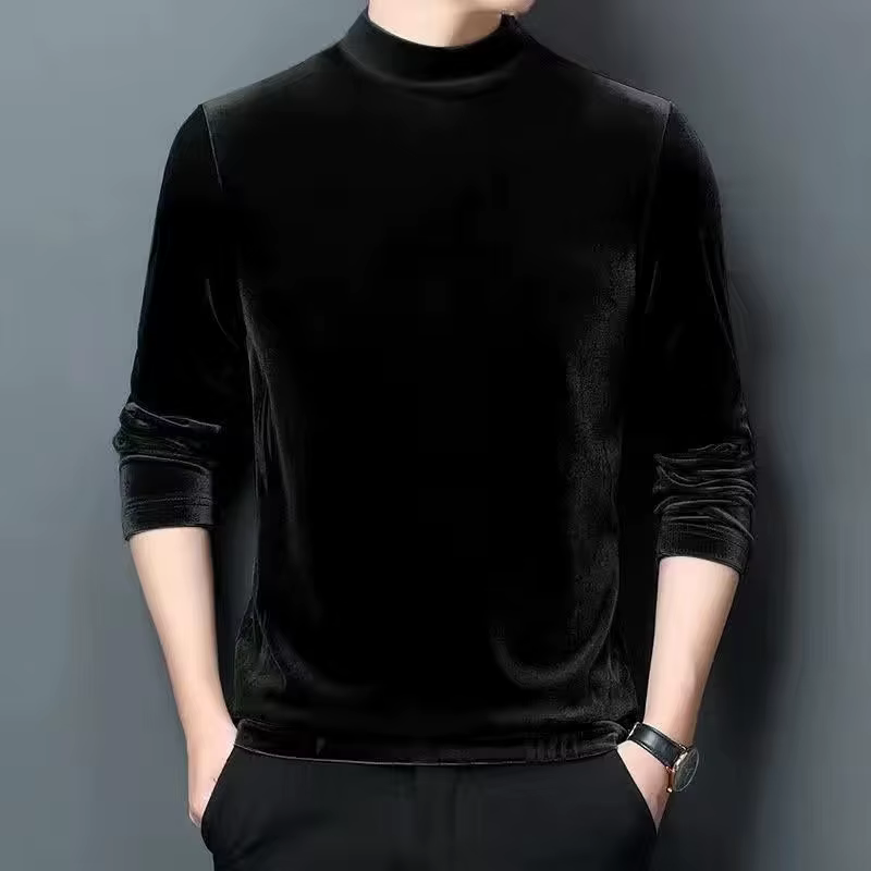T-shirt en velours doré pour hommes