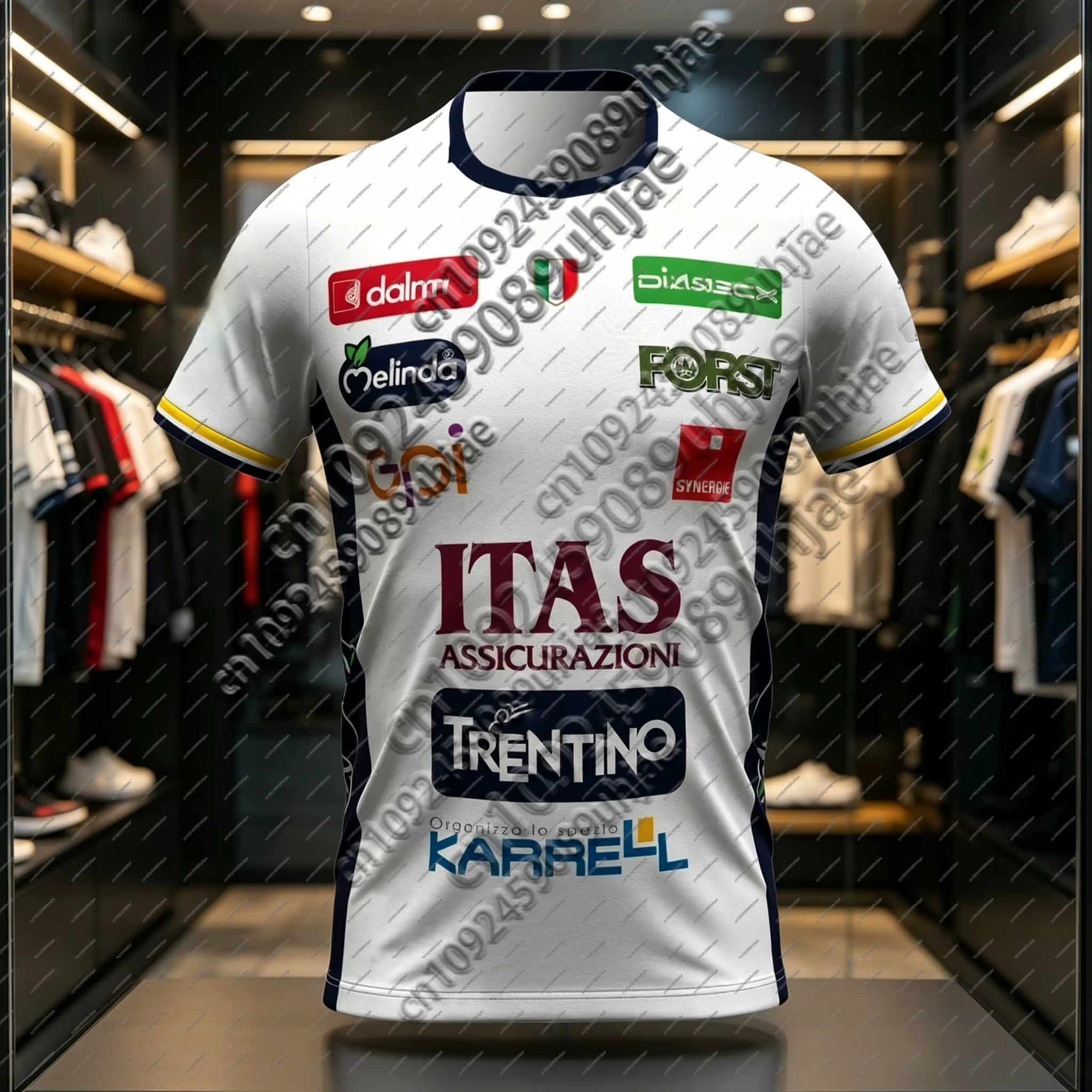 Nouvelle Arrivée Style Italien T-shirt de Volleyball Imprimé 3D Décontracté Sportif Maillot Domicile Extérieur Adulte Enfant Unisexe Hauts Assortis Famille