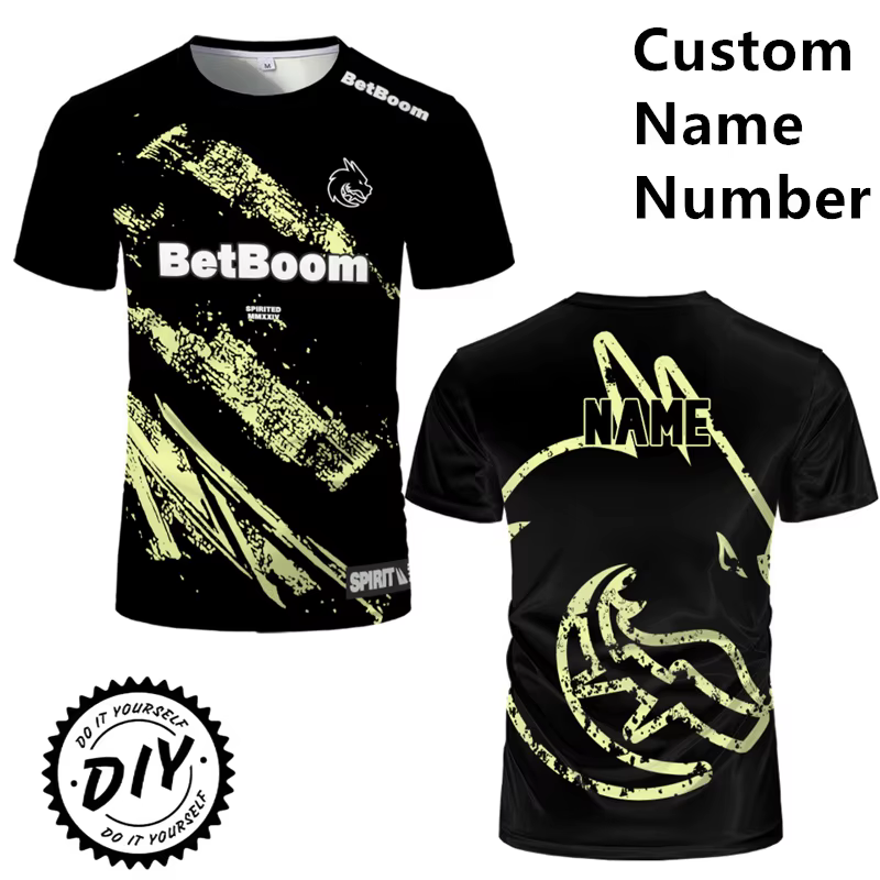 T-shirt en jersey Team Spirit avec nom personnalisé