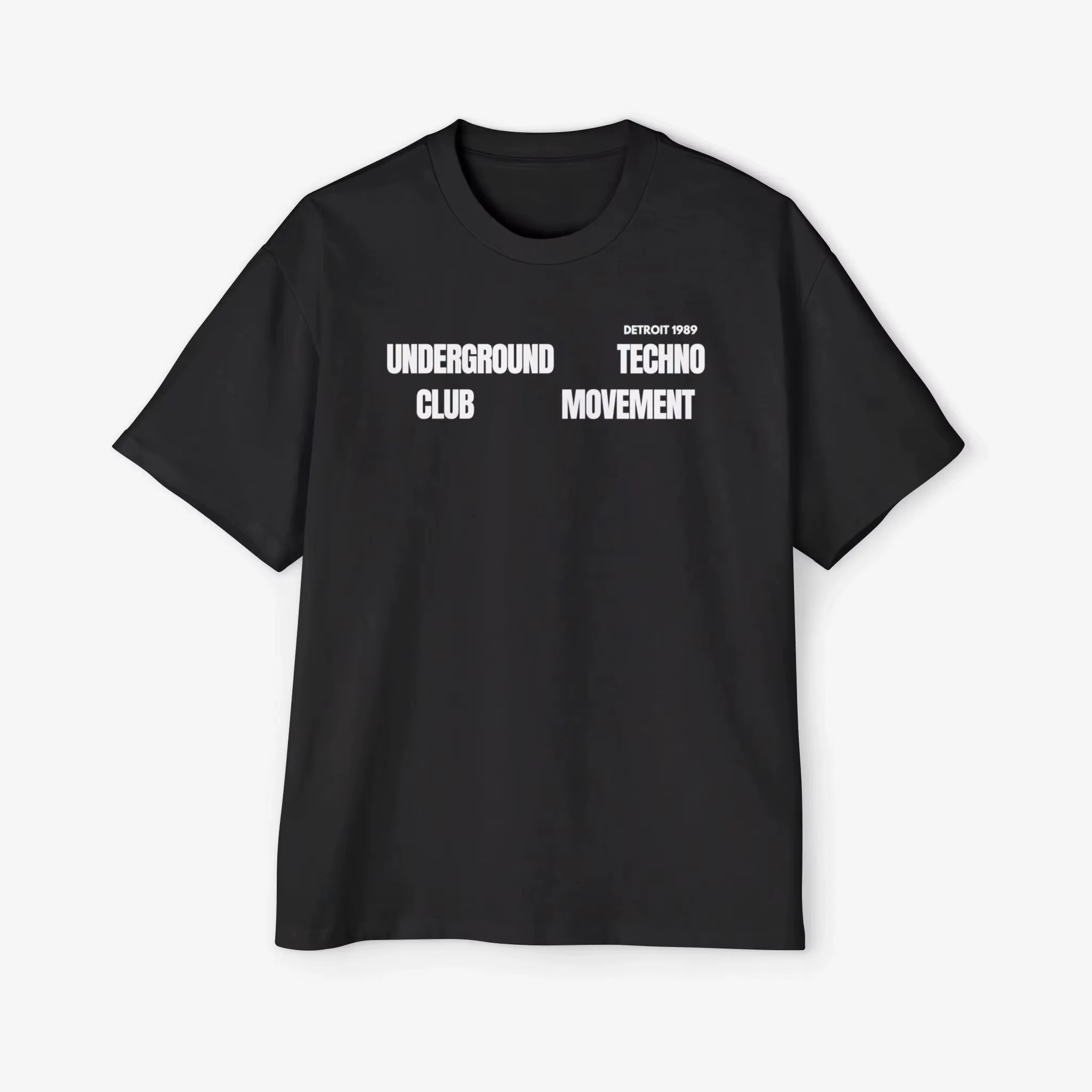 Detroit Techno T-Shirt surdimensionné: Festival de musique Rave Wear vêtements graphique chemise à manches courtes unisexe hommes femmes toutes saisons