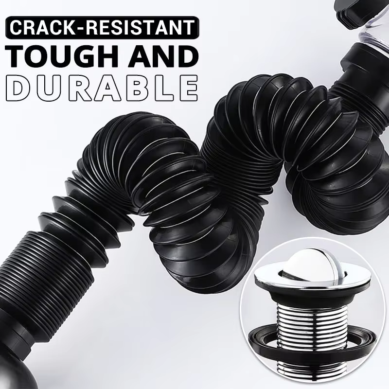 Ensemble de tuyaux de vidange Anti-odeur rabattables, filtre désodorisant rétractable pour évier de cuisine, bec de descente Flexible, salle de bains, Anti-colmatage