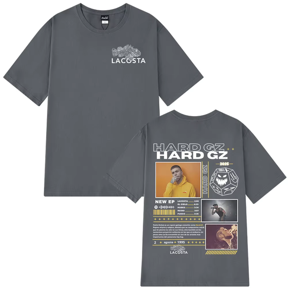Rappeur dur GZ Tour 2025 Merch T-shirt hommes Hip Hop mode coton à manches courtes T-shirts Vintage surdimensionné T-shirt haut Streetwear