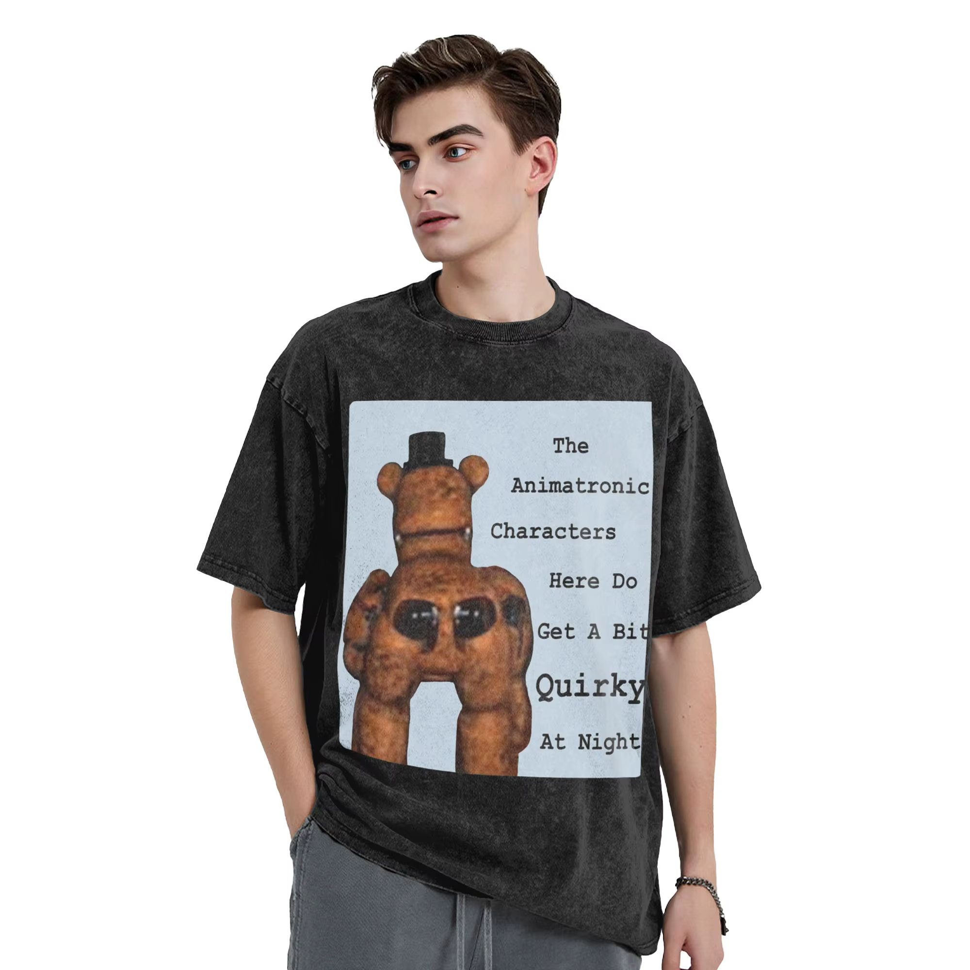 Hommes femmes était T-shirts FNAF à Freddys chemise imprimée vêtements surdimensionnés