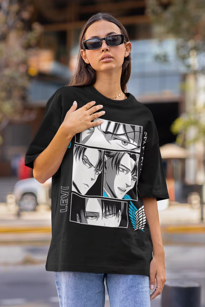 Levi Ackerman T-Shirt attaque sur Titan Anime capitaine