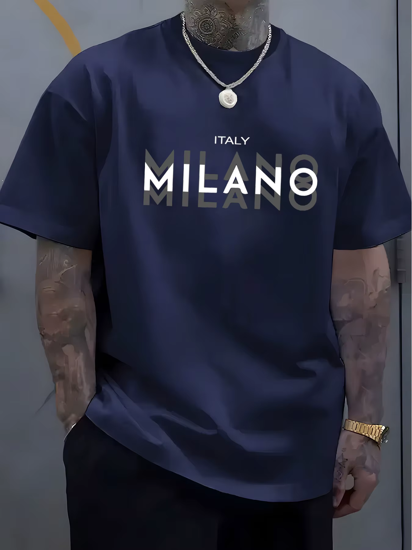 T-shirt à motif tendance - 100% coton