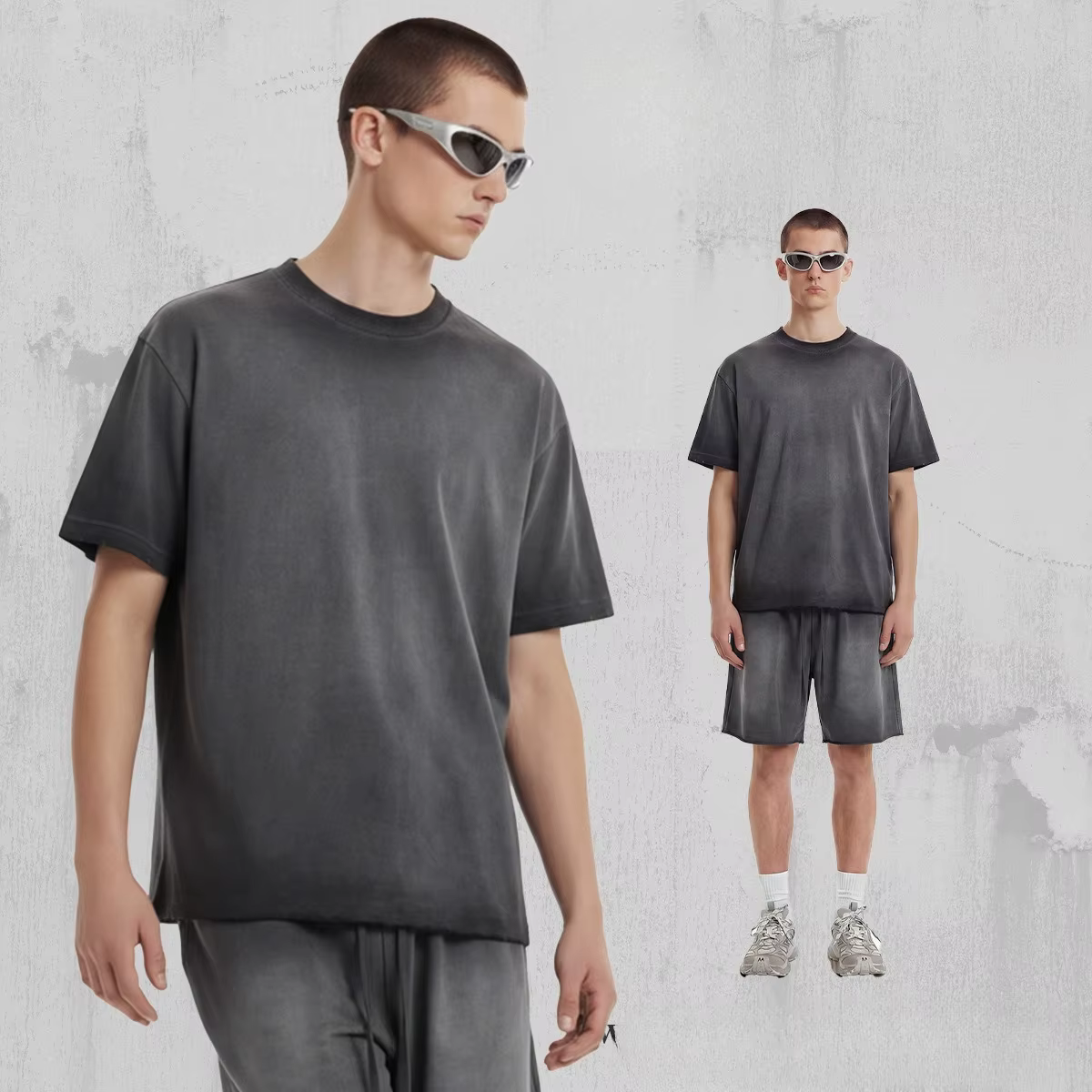 T-shirt et short décontractés polyvalents de marque
