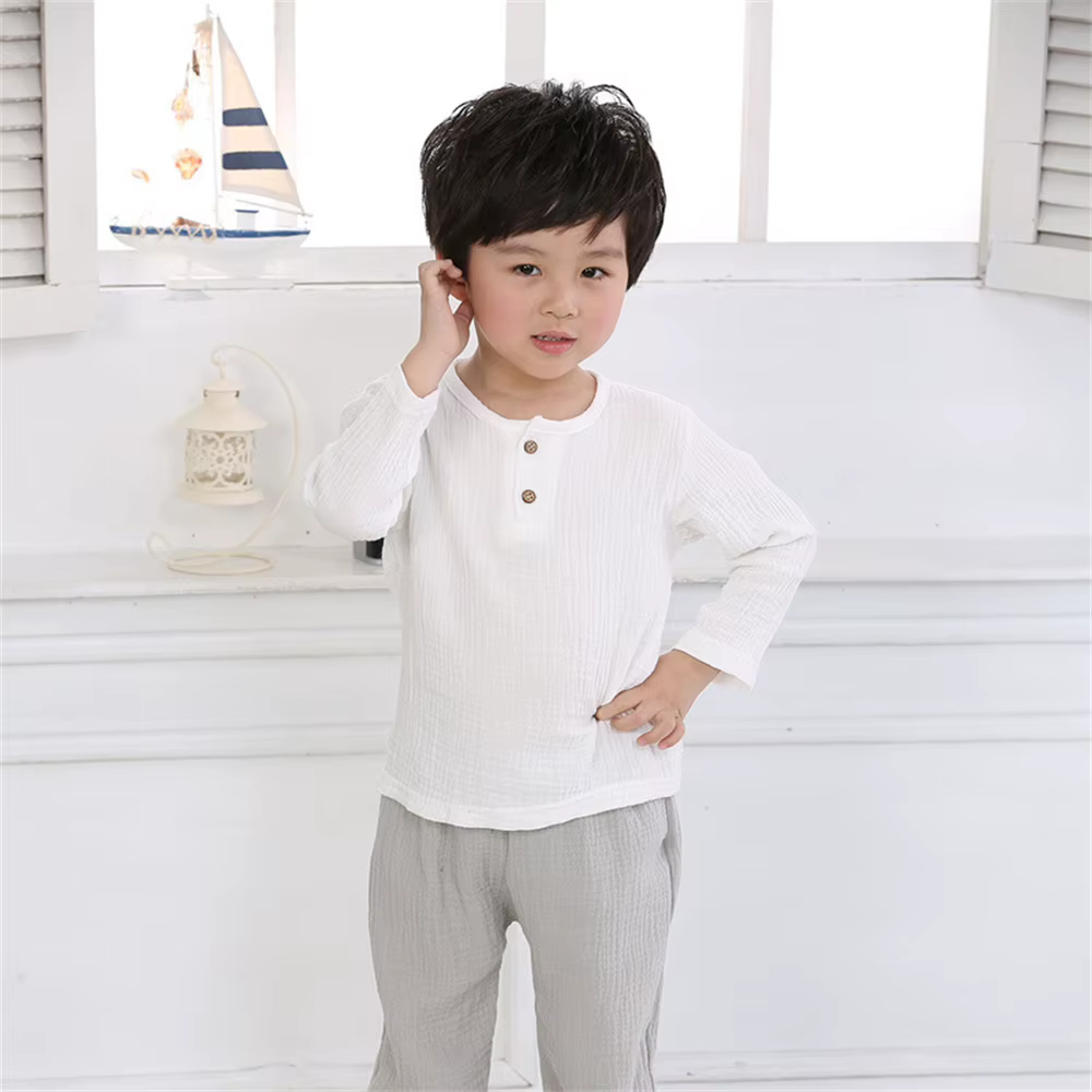 T-shirt en lin plissé pour enfant