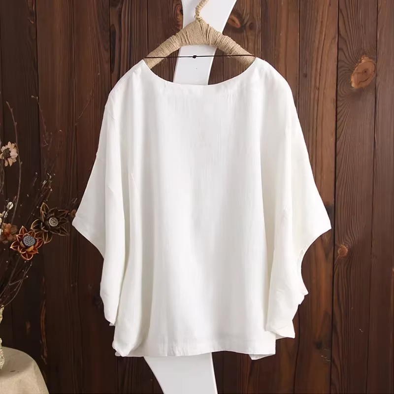Chemises en coton et lin pour femmes
