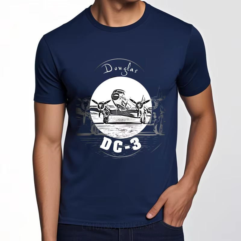 Douglas DC-3 avion hommes t-shirt quotidien