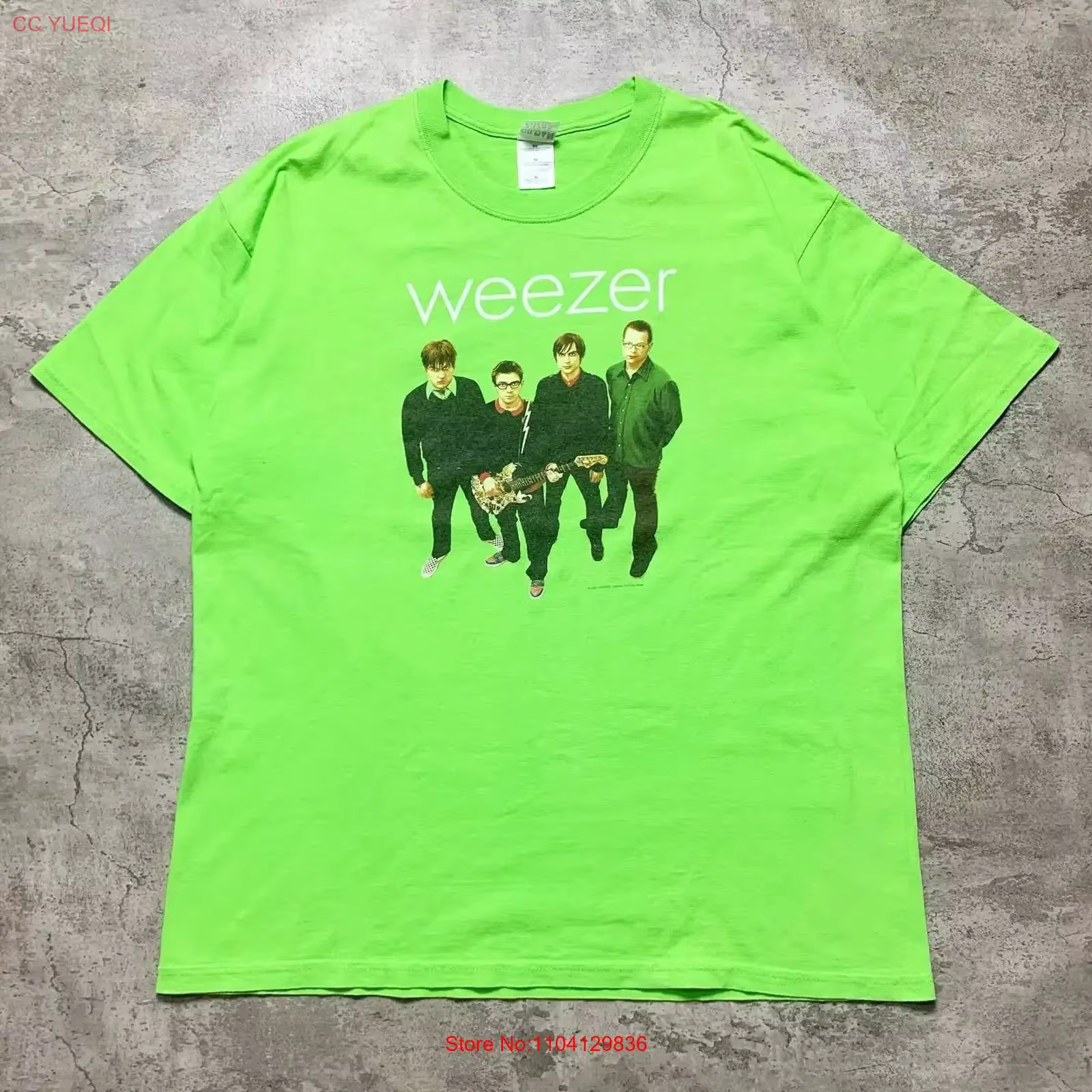 T-shirt Weezer vert néon