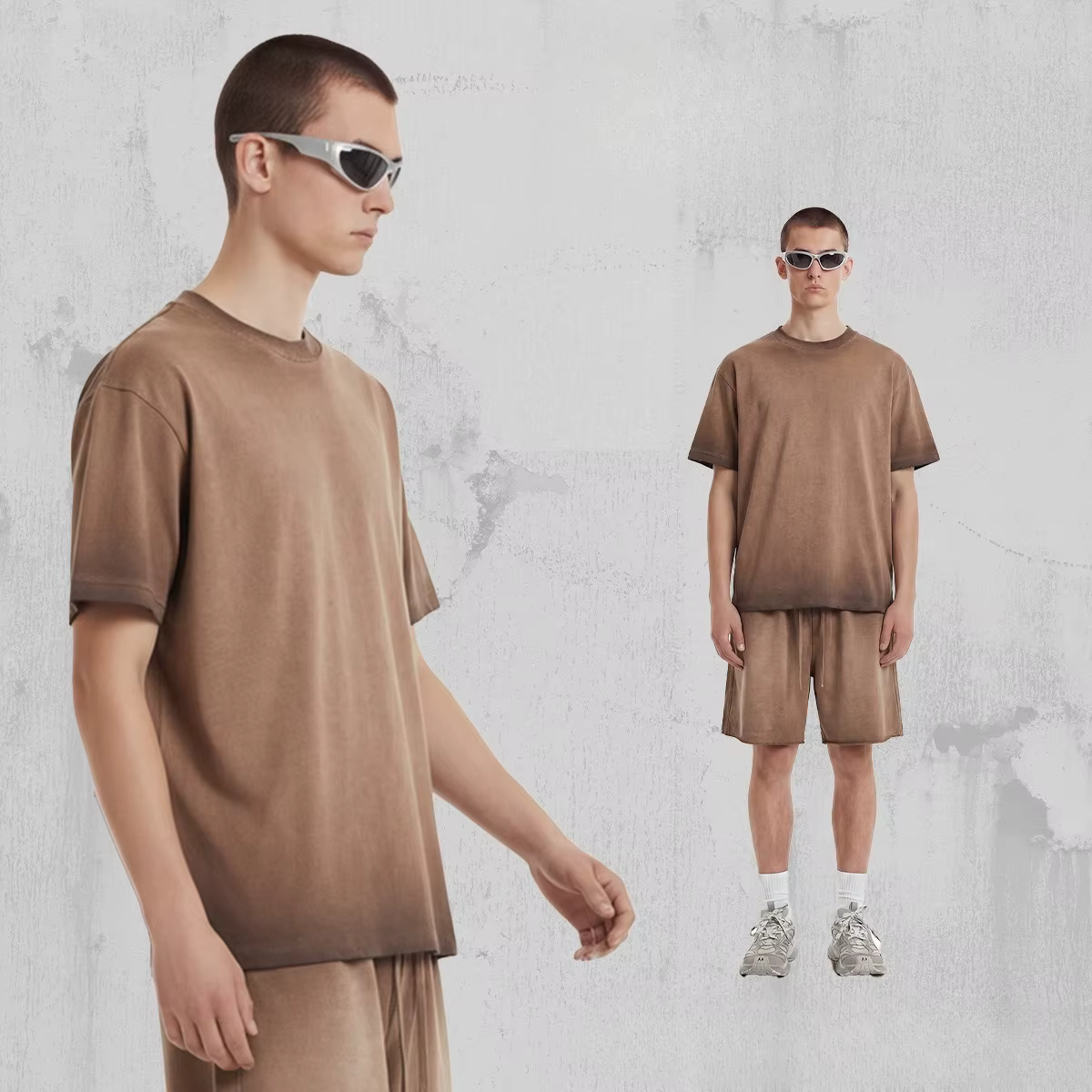 T-shirt et short décontractés polyvalents de marque