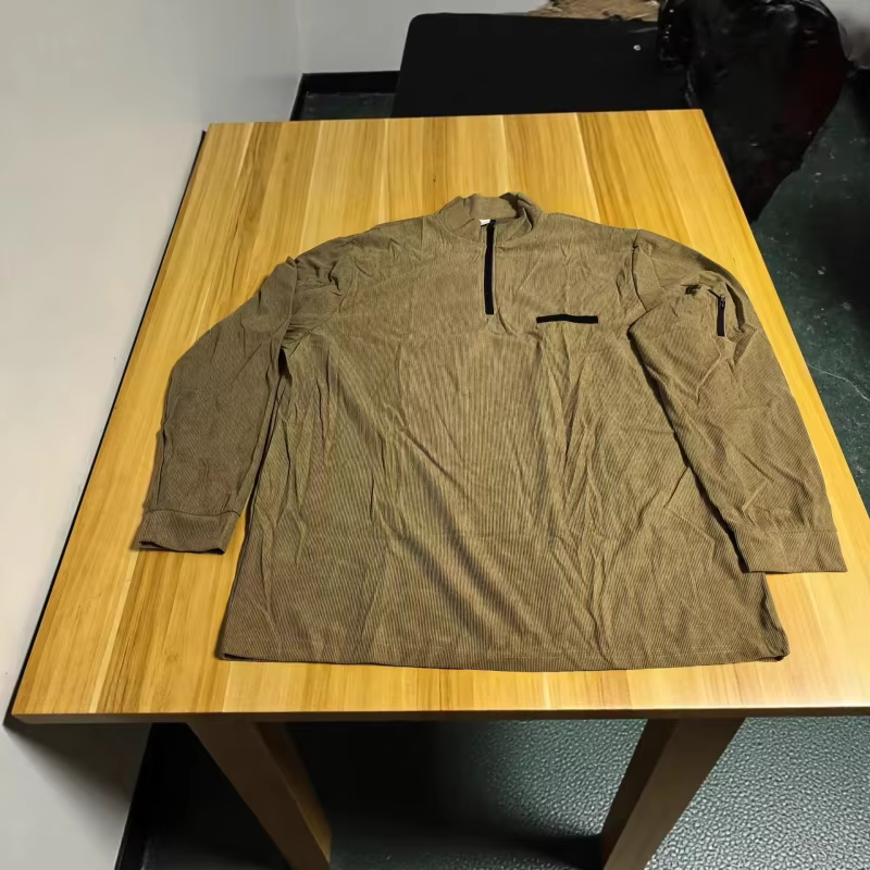 POLO rayé à manches longues pour hommes