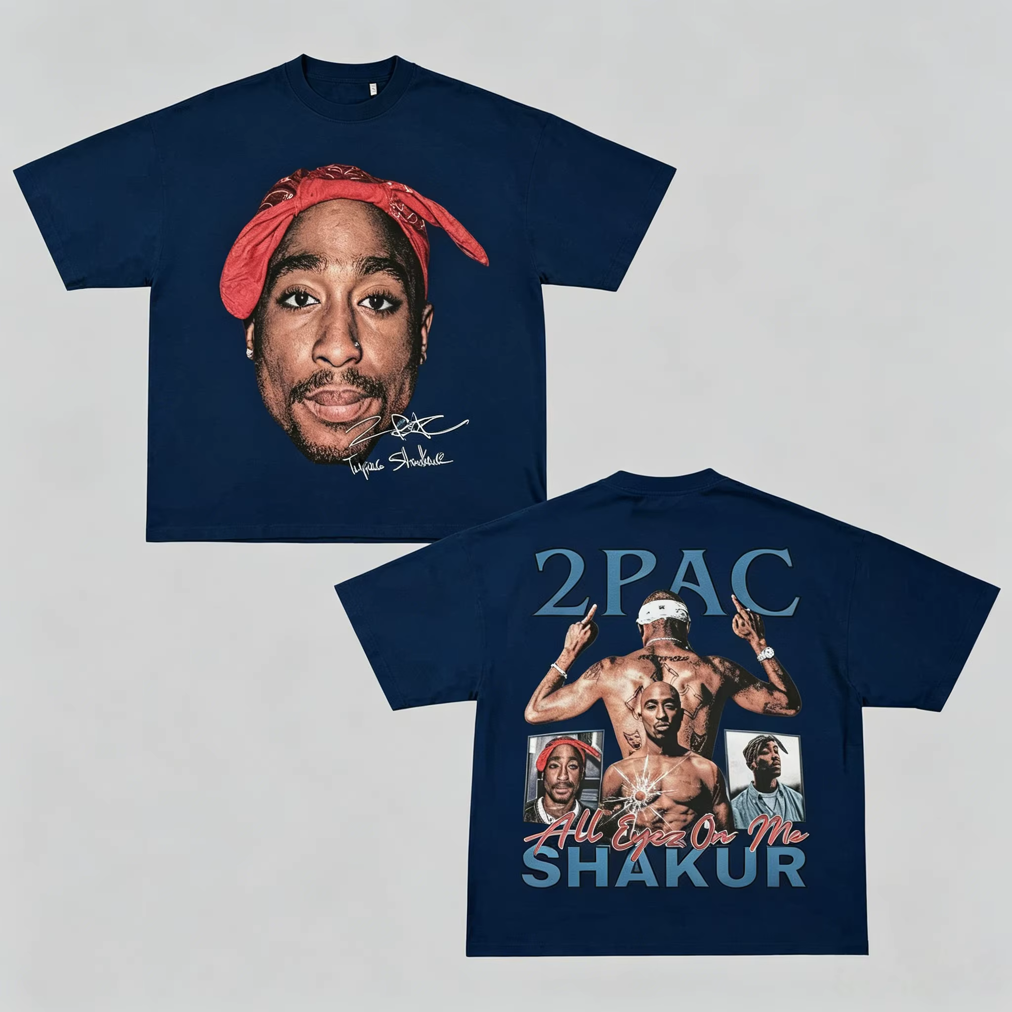 T-shirt à motif 2pac Shakur