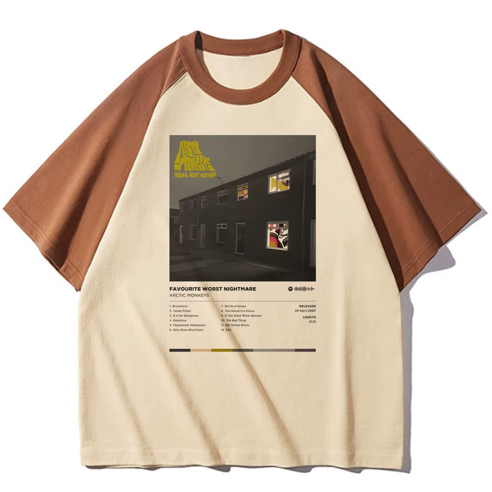 Arctic Monkeys top t-shirts fille Pop Culture numérique Vintage esthétique années 2000 t-shirt rétro coloré Grunge Y2k