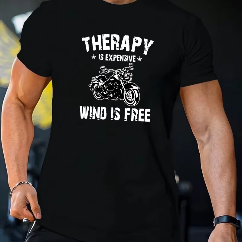 T-shirt graphique de moto pour hommes