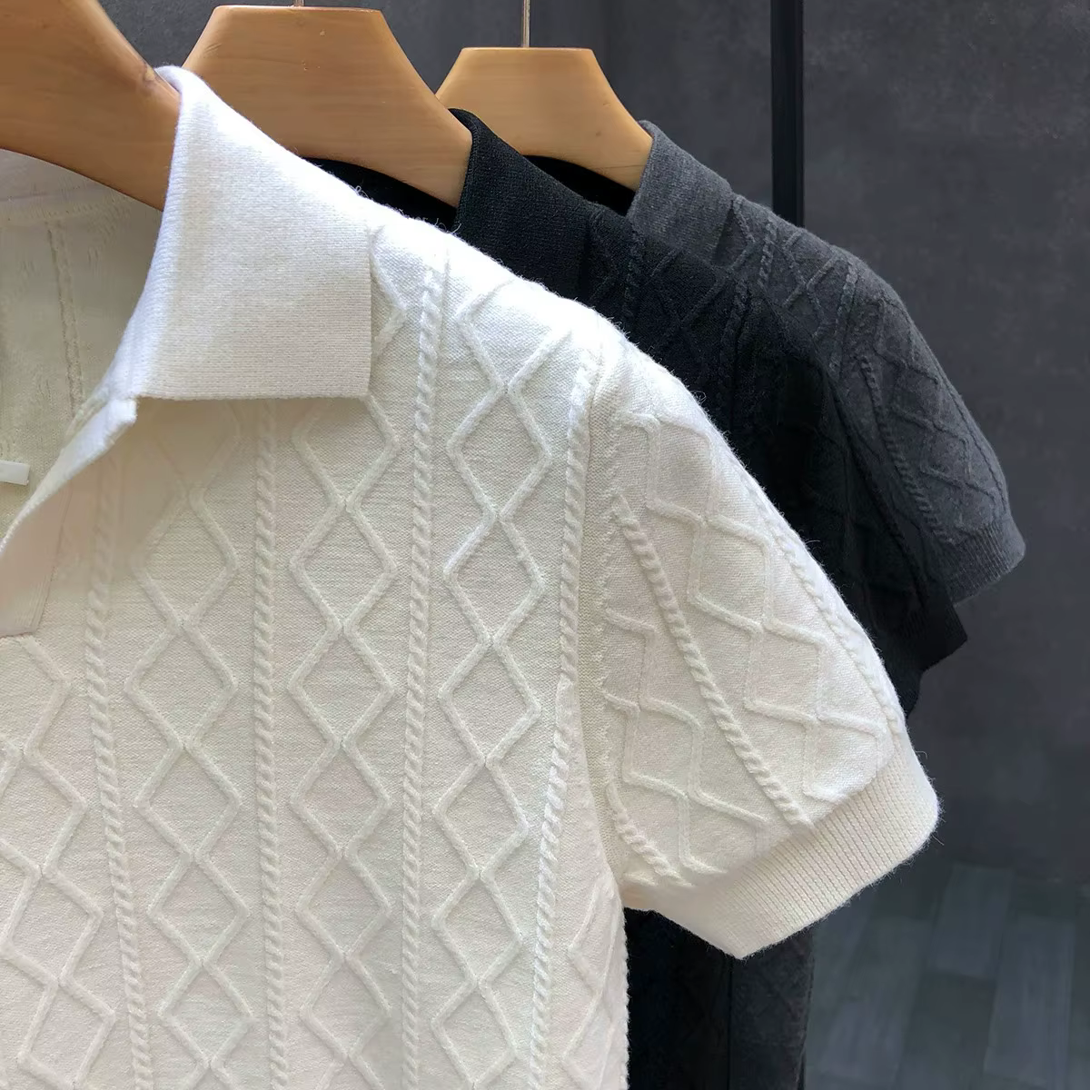 Pull à manches courtes pour homme