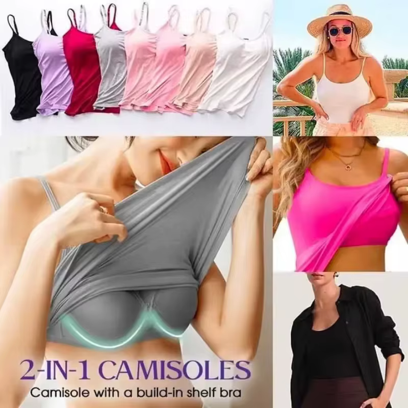 Camisole astronomique avec soutien-gorge rembourré intégré pour femme