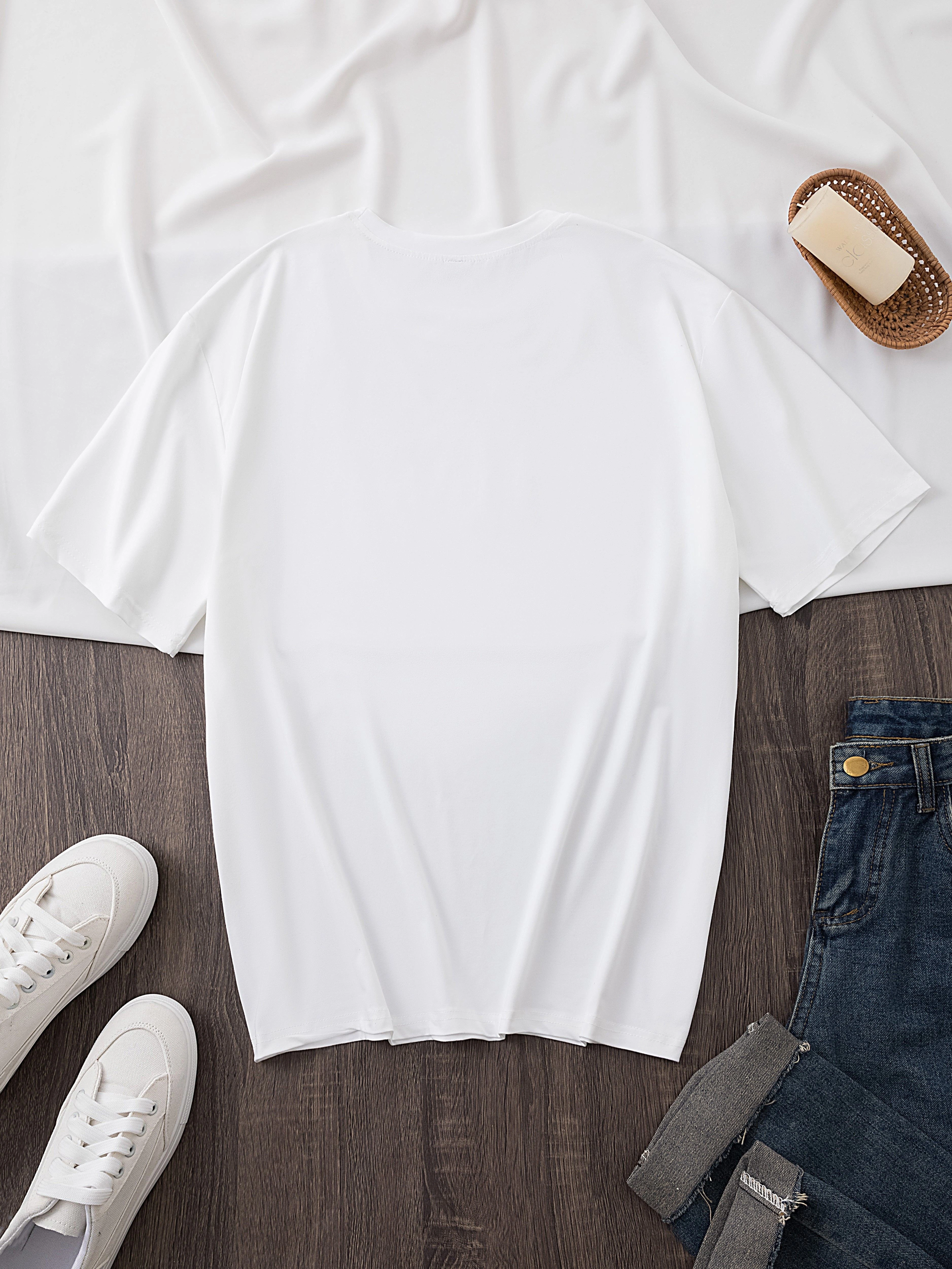 T-shirt pour femme avec impression de l'alphabet « It's A Tea Shirt »
