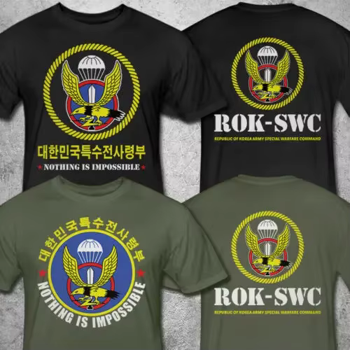 T-shirt ROK SWC du commandement de guerre spécial de l'armée de la république de corée. T-shirts décontractés à manches