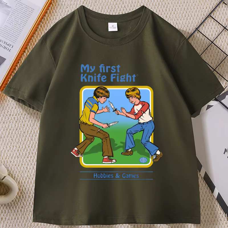 Steven Rhodes My First Knife Fight T-shirts pour hommes et femmes
