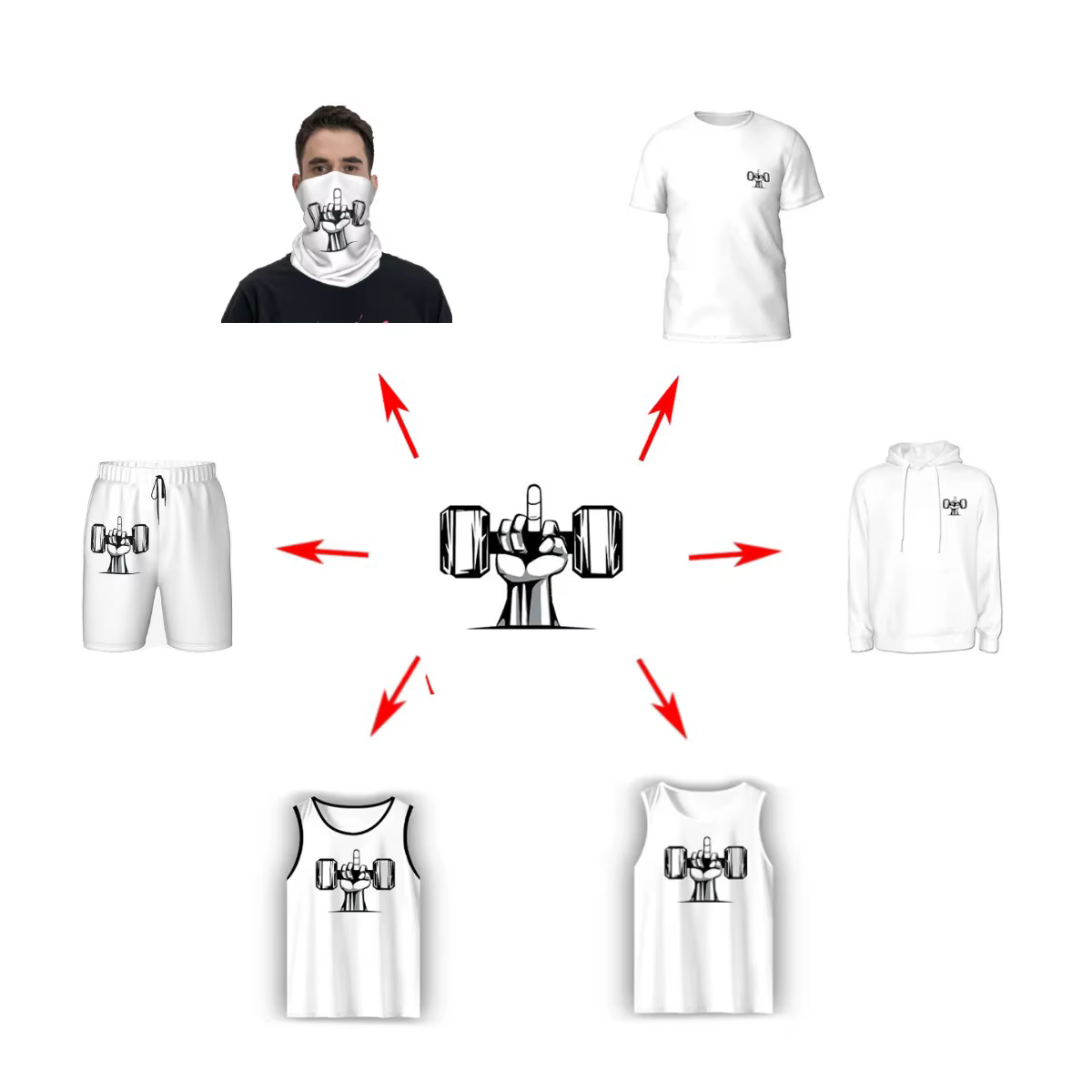 Polo à Manches Courtes avec Logo Imprimé en 3D pour Homme
