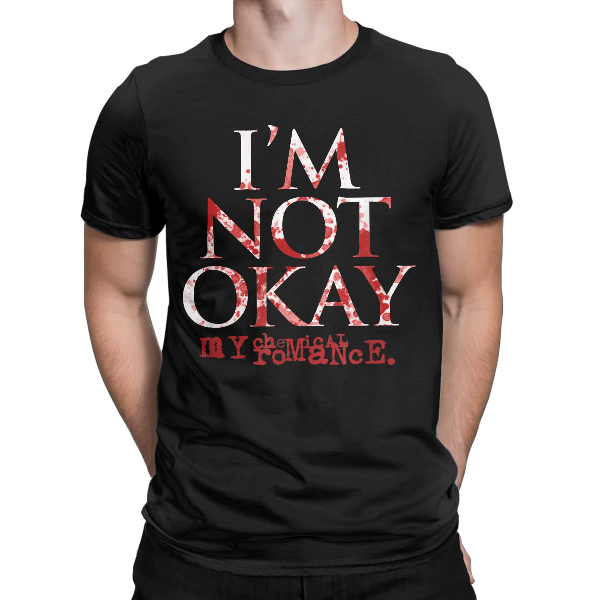 Je ne suis pas Ok mon Romance chimique hommes T-Shirt Vintage