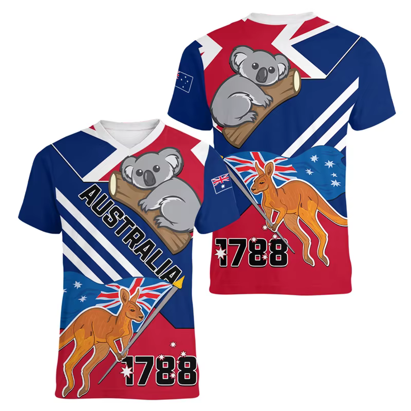 Australie motif kangourou T-shirt hommes 3d imprimé Animal