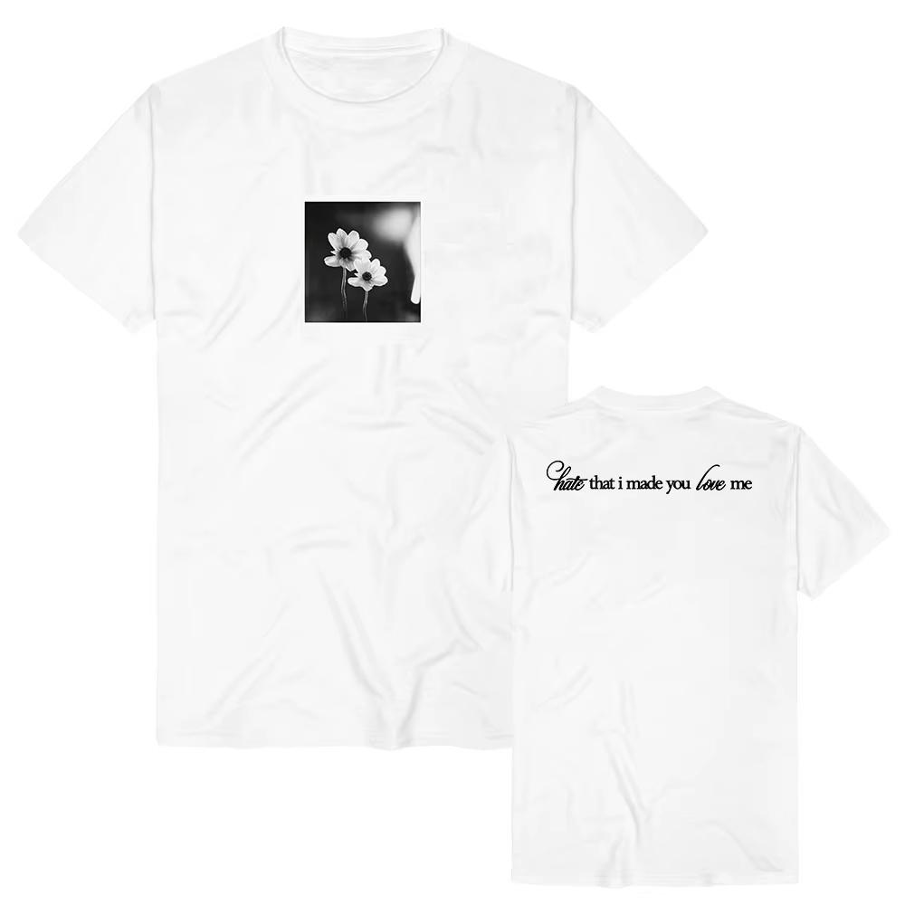 T-shirt « Hate That I Made You Love Me » avec design de l'album Ariana Grande Petal