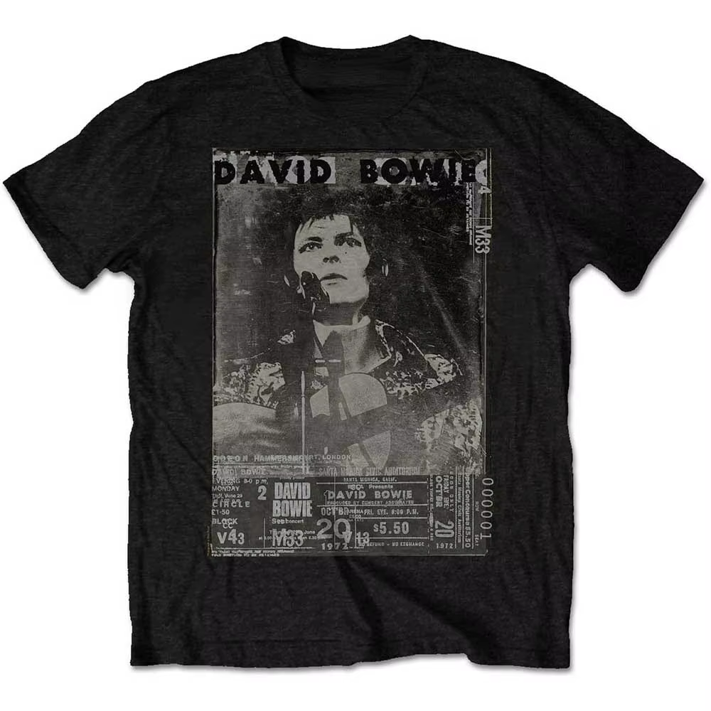 T-Shirt David Bowie On Tour 1974, en coton, avec image graphique, pour hommes et femmes, Streetwear d'été