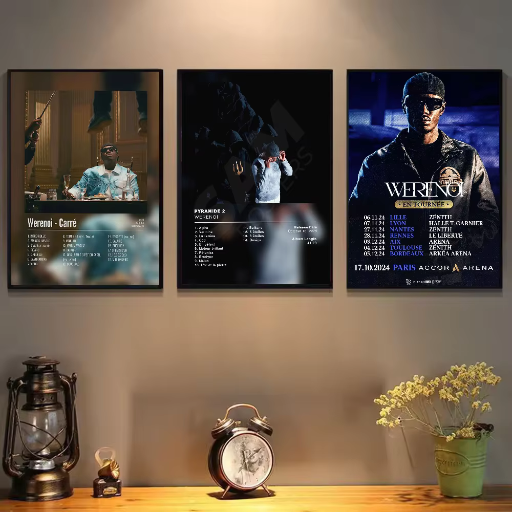 W-Werenoi pyramide chanteur Album affiche polyvalente mur Art impression pour salon chambre couloir bureau Bar | Cadeau de décoration pour la maison