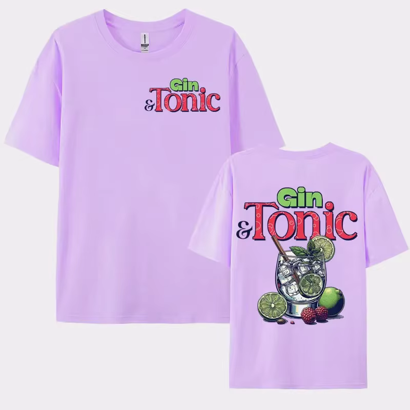 T-shirt graphique drôle GIN & TONIC Meme