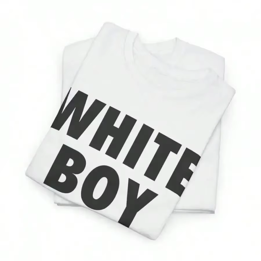 Blanc garçon de l'année t-shirts coton imprimé à manches courtes T-shirt rétro décontracté Streetwear Vintage
